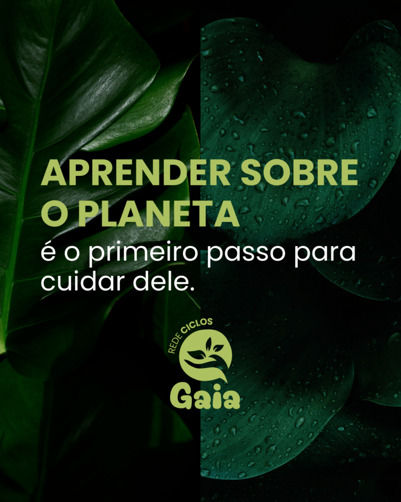 Aprender sobre o planeta é o primeiro passo para cuidar dele. (1)
